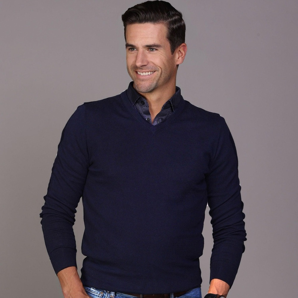 Collars & Co. NWT Luxury Touch Cotton and Cashmere V-Neck Sweater - Size XL